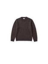 Maglione Girocollo Con Filato Miscelato - Brown