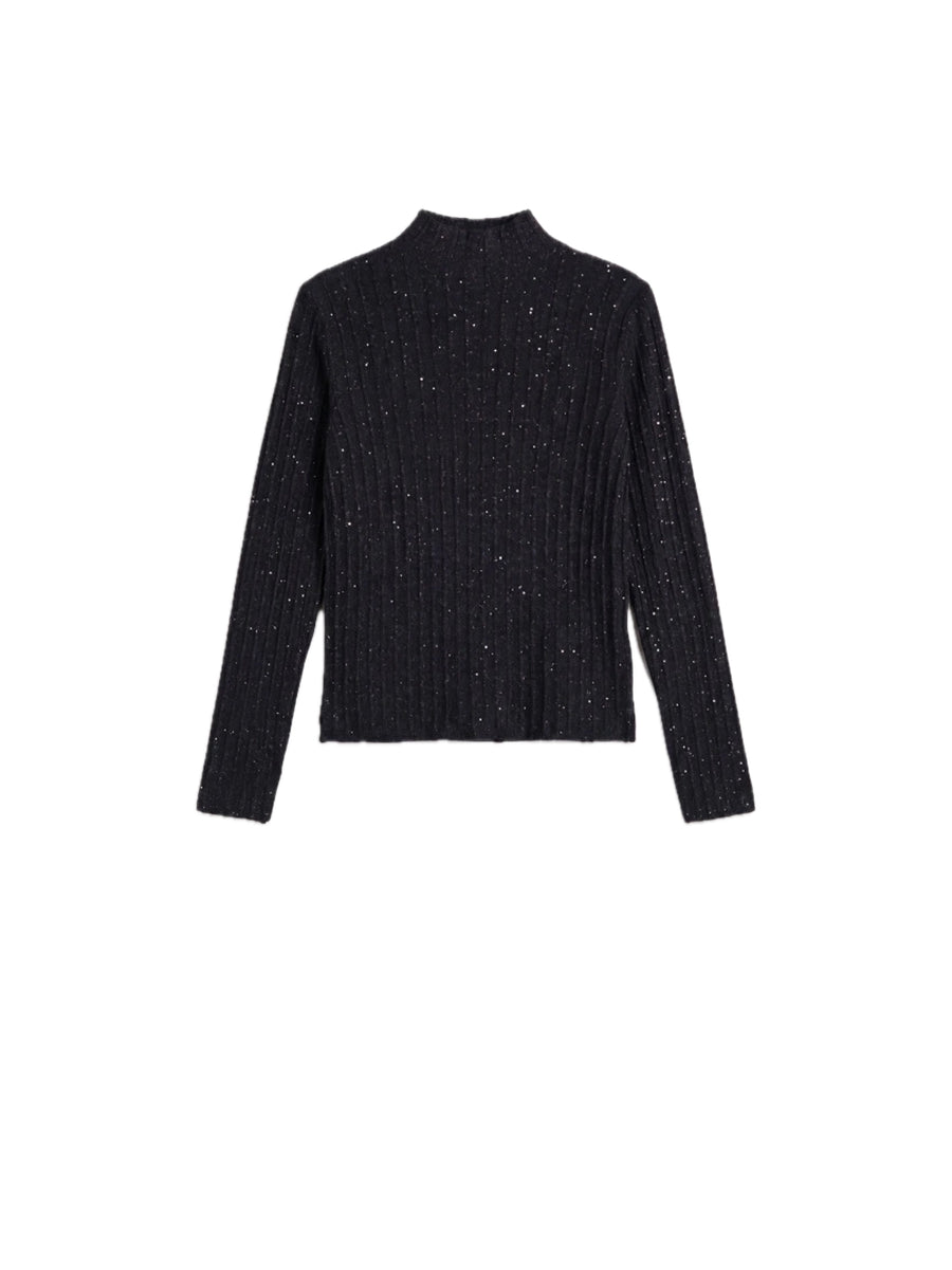 Lupetto Con Paillettes - Nero