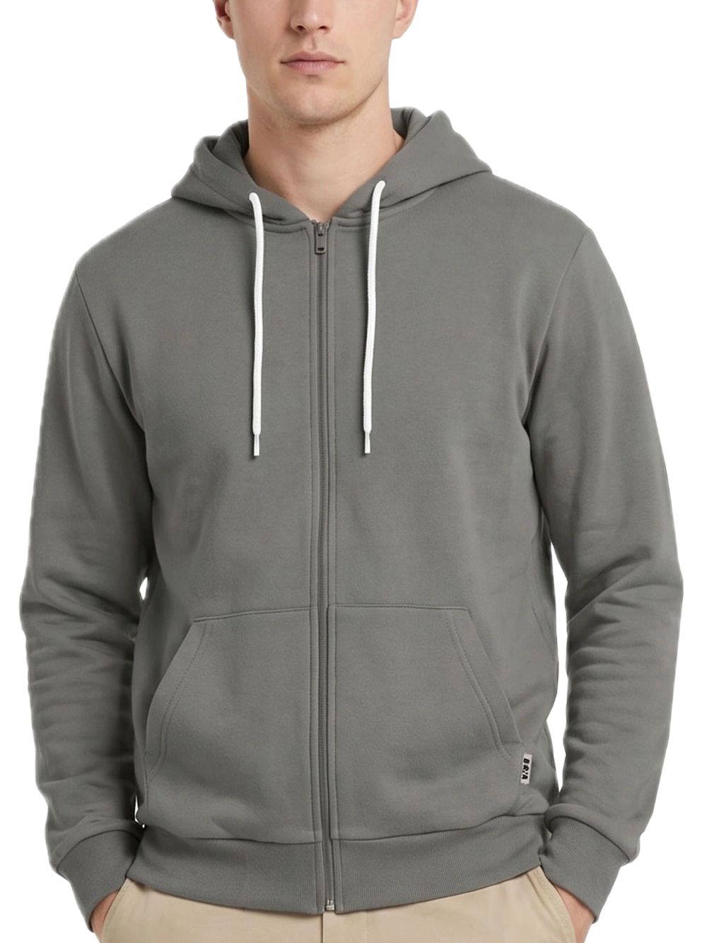 Hoodie Zip - Piombo — 1