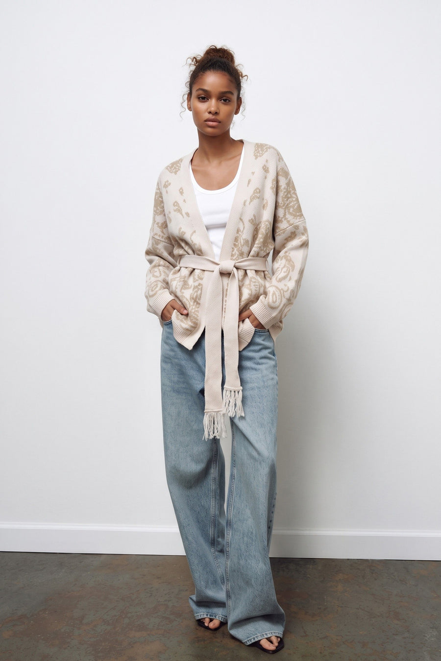 Short Kimono Bandit - Cream/Sand