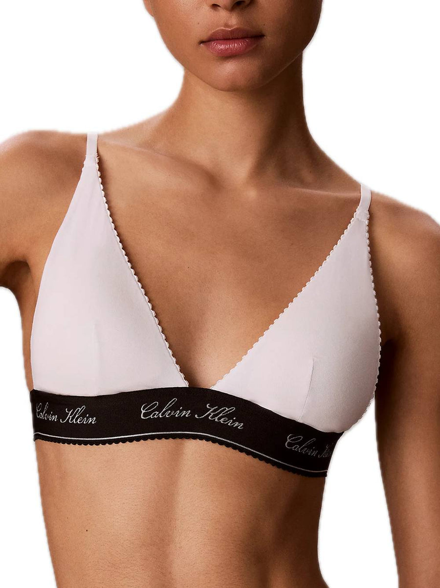 Lightly Lined Triangle - White