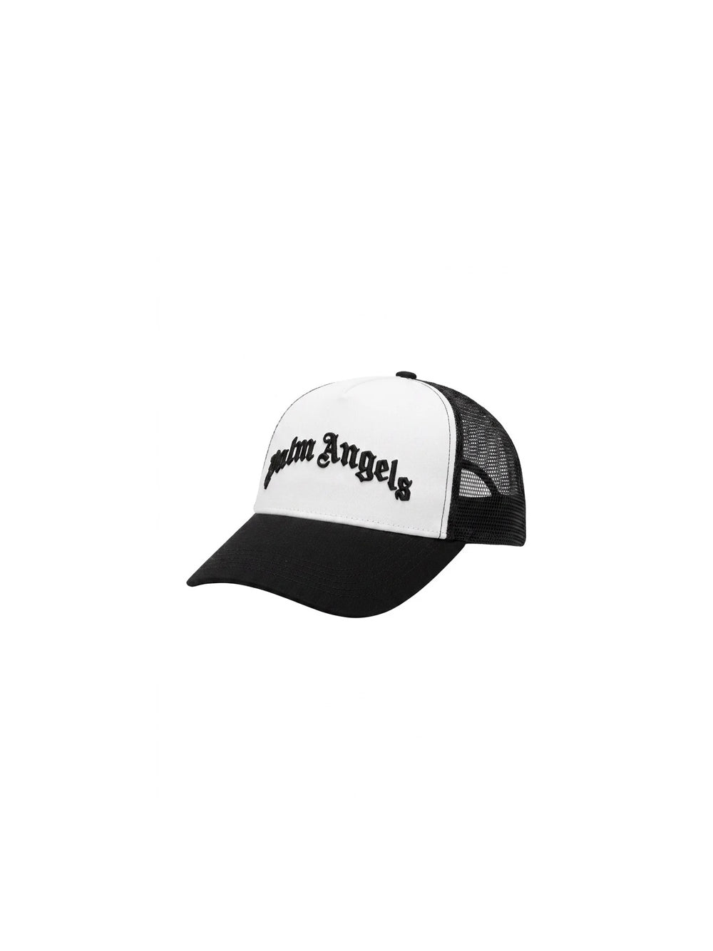 Curved Logo Mesh Cap - Black Off White — 1