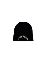 Curved Logo Beanie - Black Off White