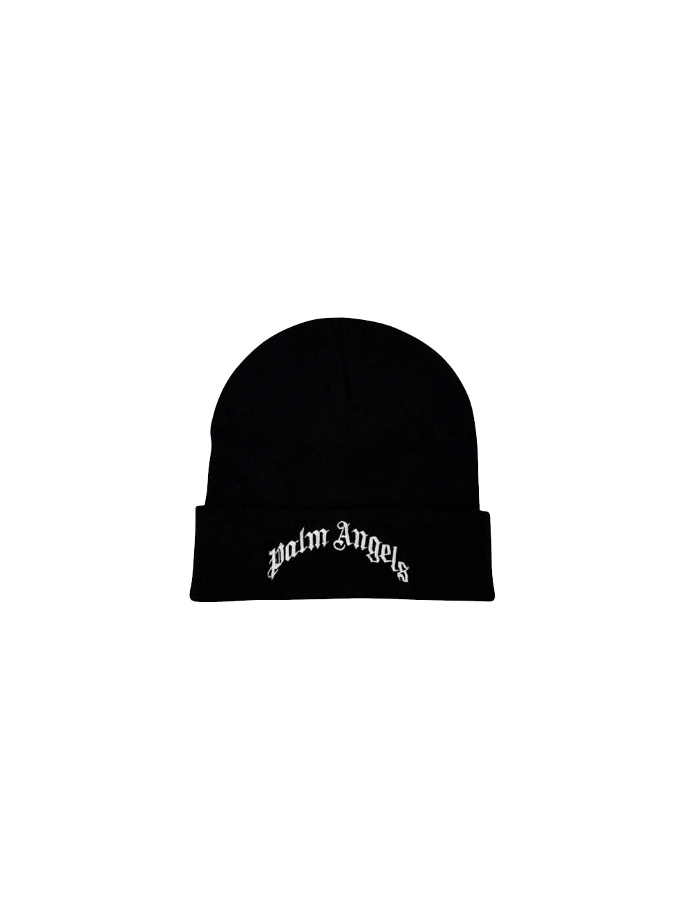 Curved Logo Beanie - Black Off White — 1