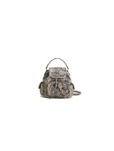Small Backpack Brianna Python - Beige