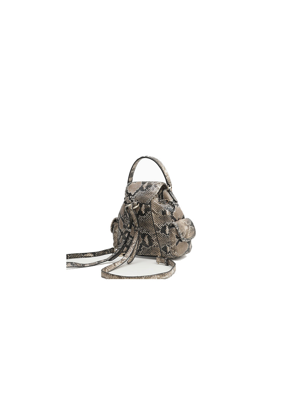Small Backpack Brianna Python - Beige — 2