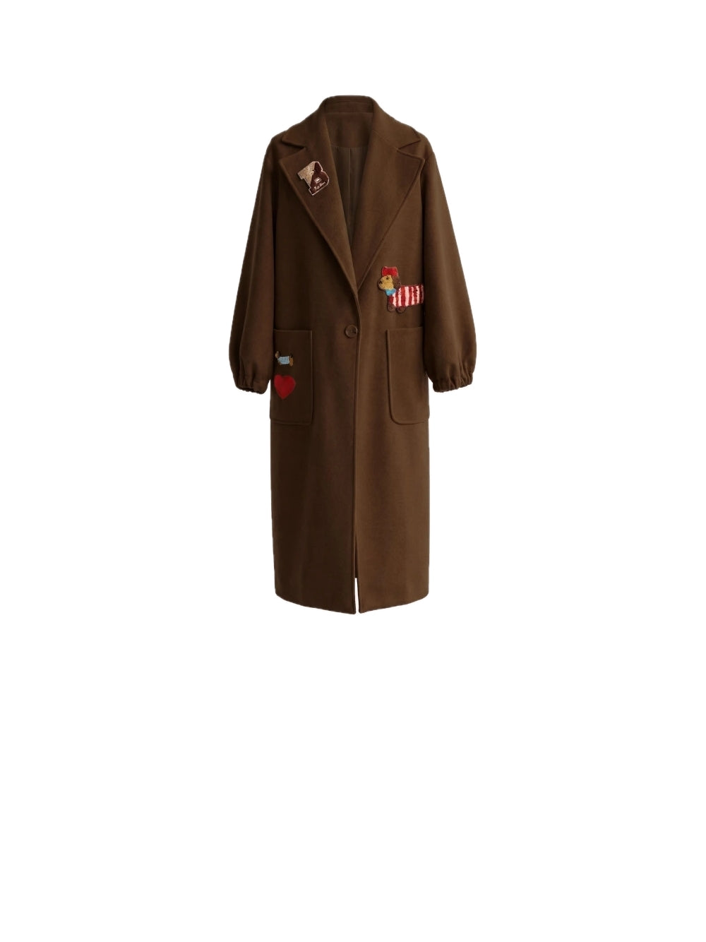 Cappotto Con Patch - Marrone — 1