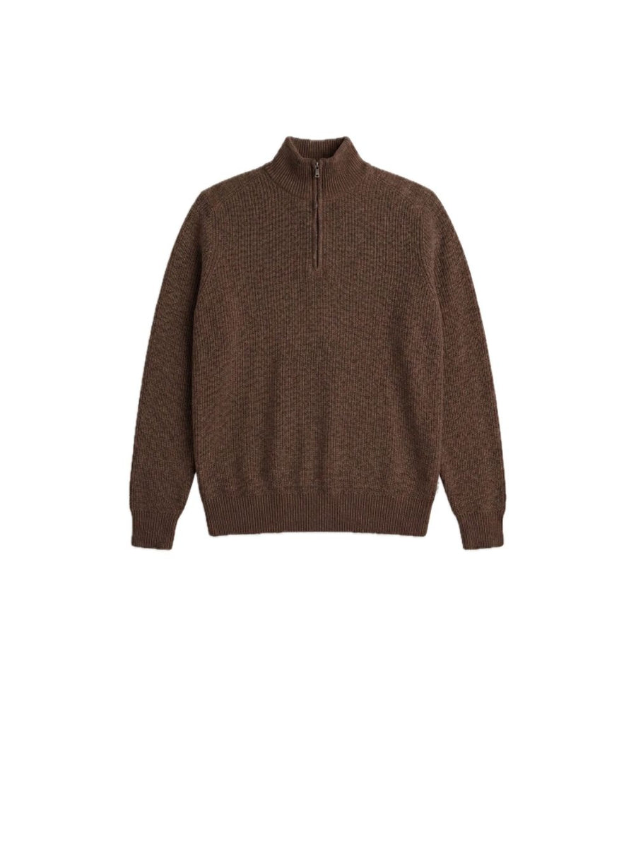 Lupetto Zip Costa Inglese - Fondente