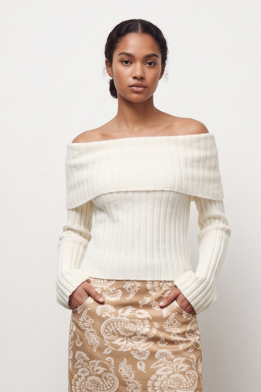 Maglione da donna - Crema