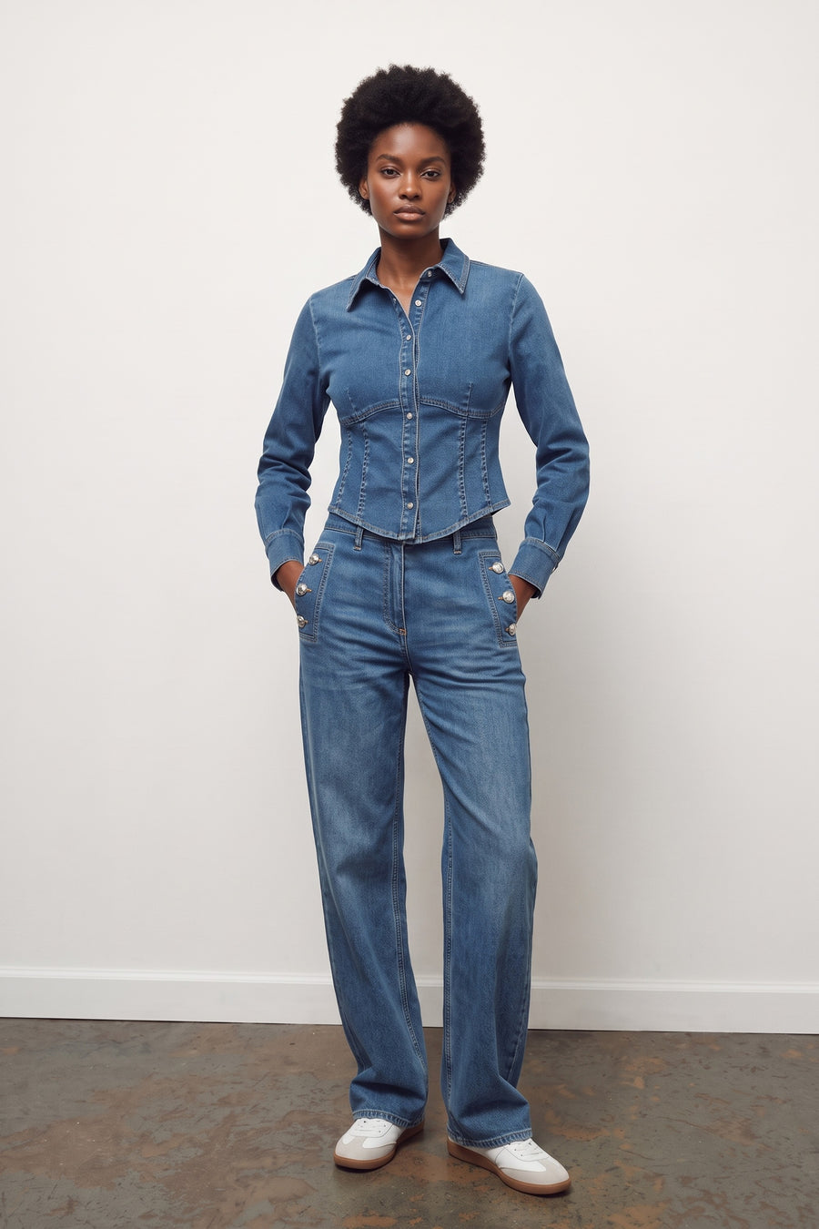 Camicia Denim - Blu