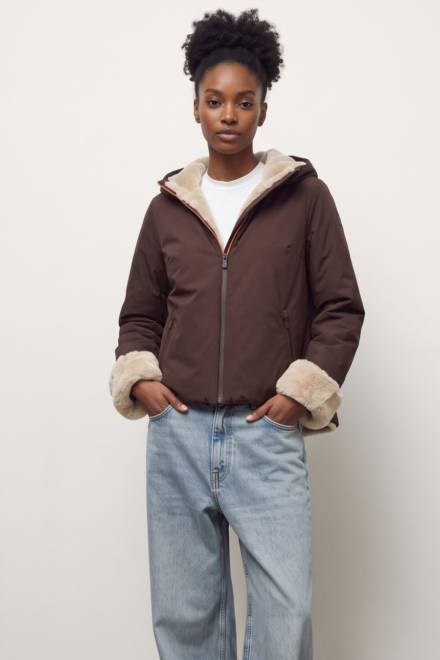 Alya Fur Jacket - Brown