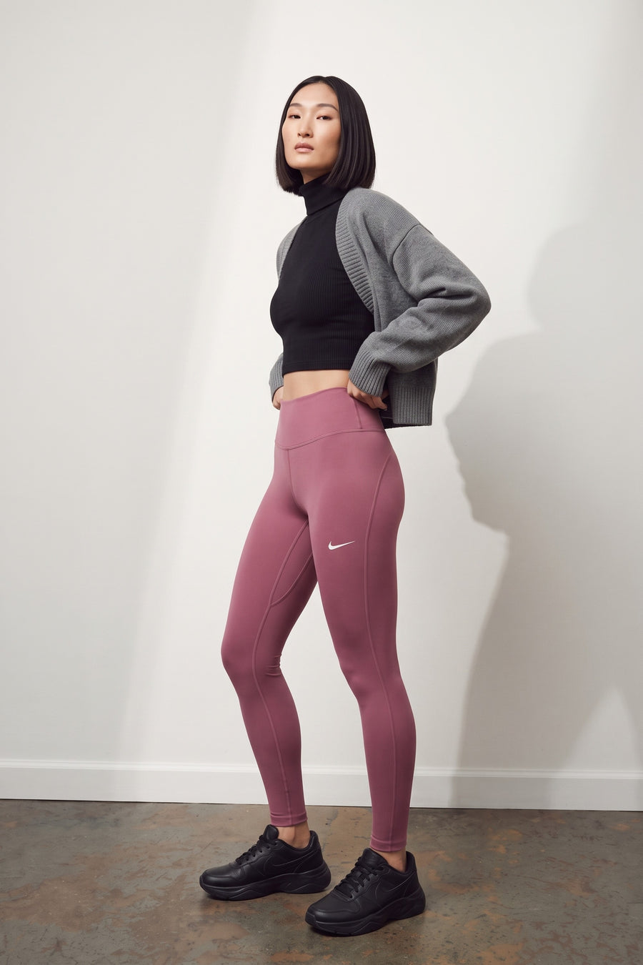 Nike One Seamless Front - Pink Smoke White