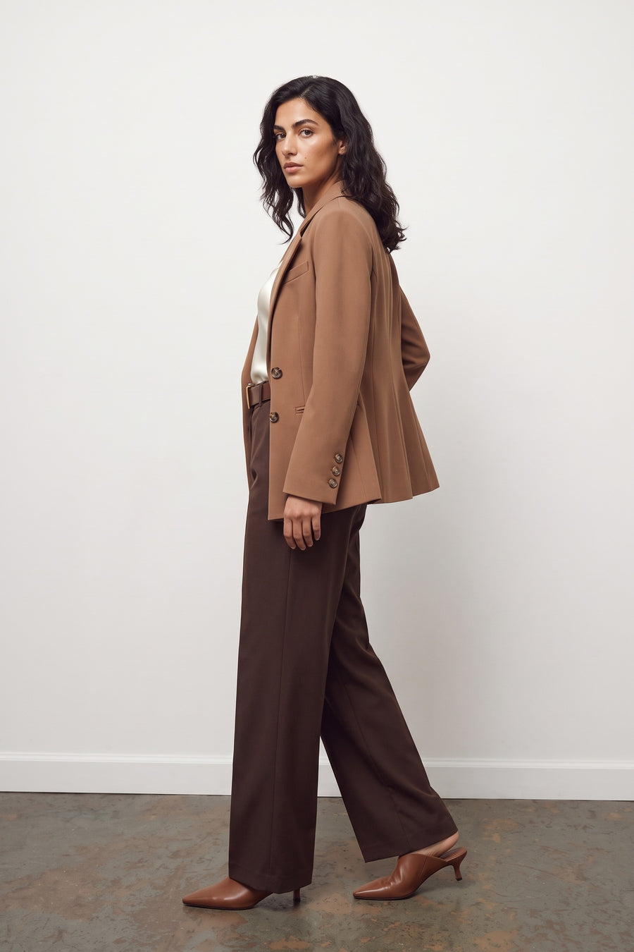 Double-Breasted Jacket - Camel