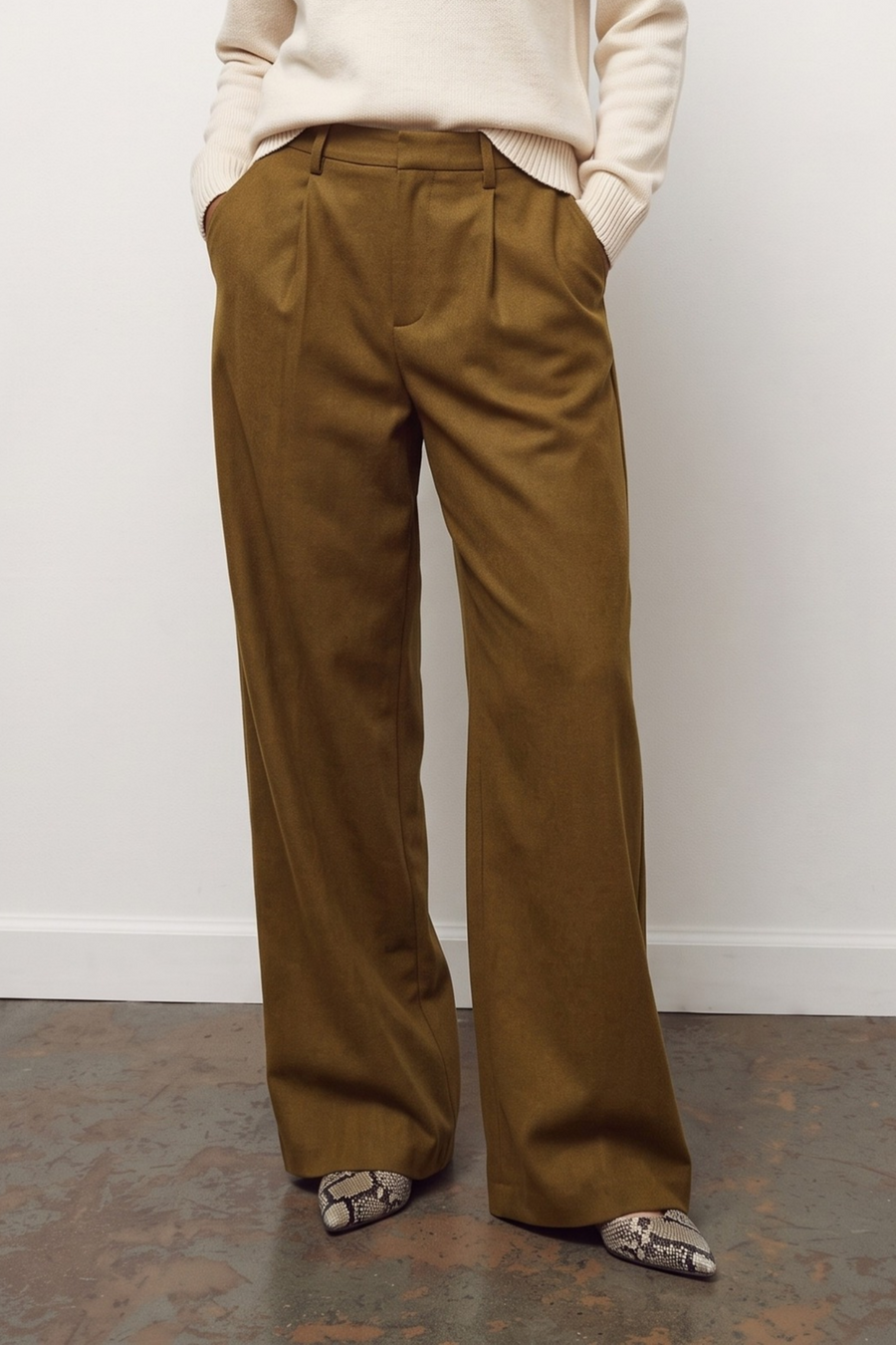 Ladies' Trousers - Olive Brown