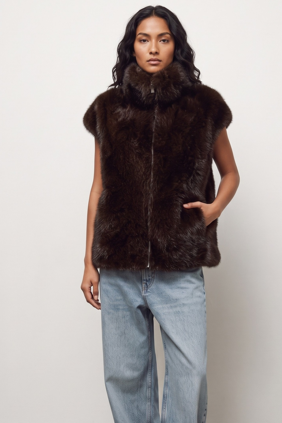 Ladies Gilet - Deep Brown