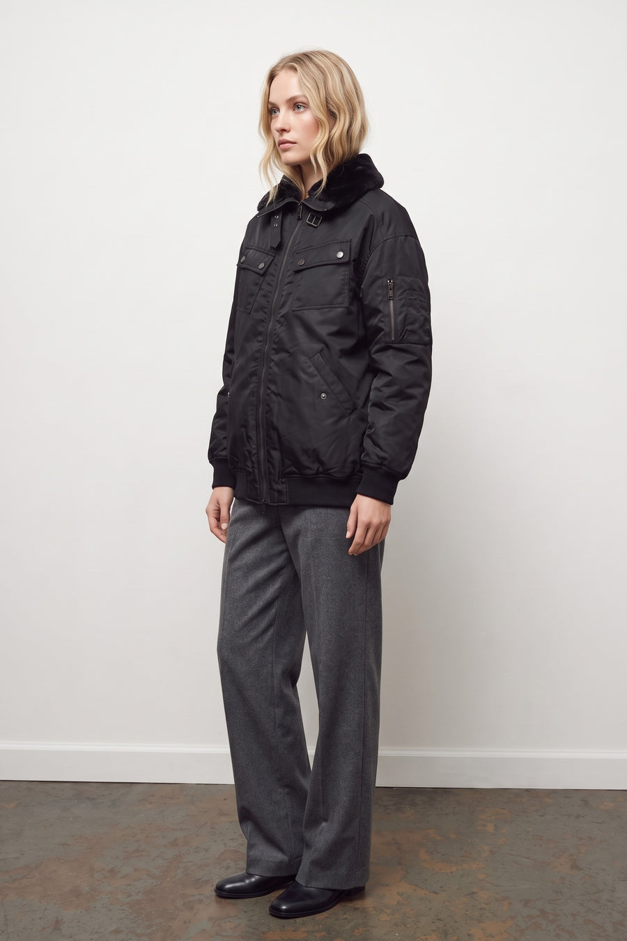 Bomber Lungo - Nero — 2