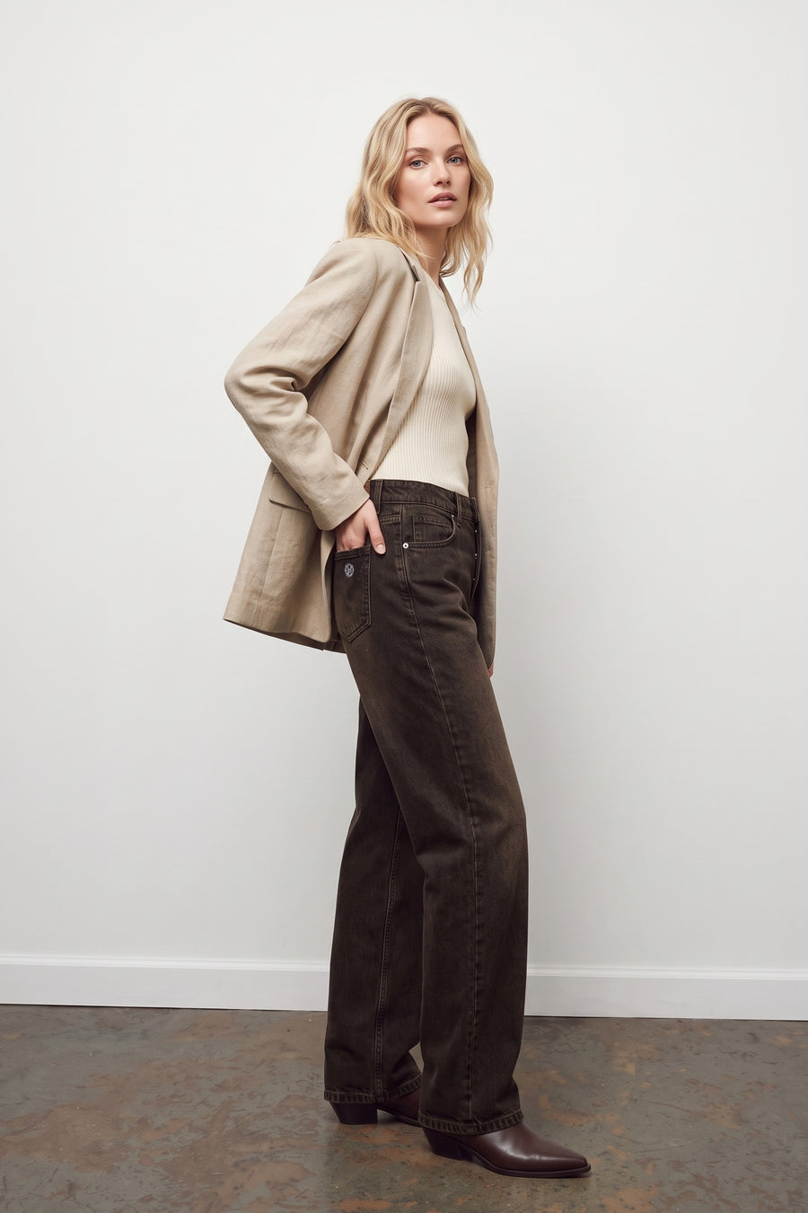 Trousers - Dark brown