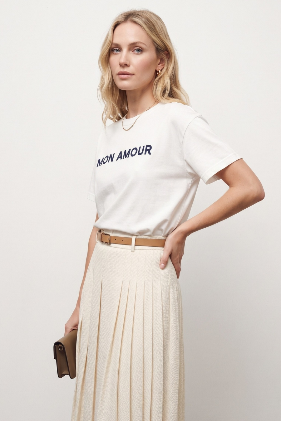 T-shirt Mon Amour - Naturale