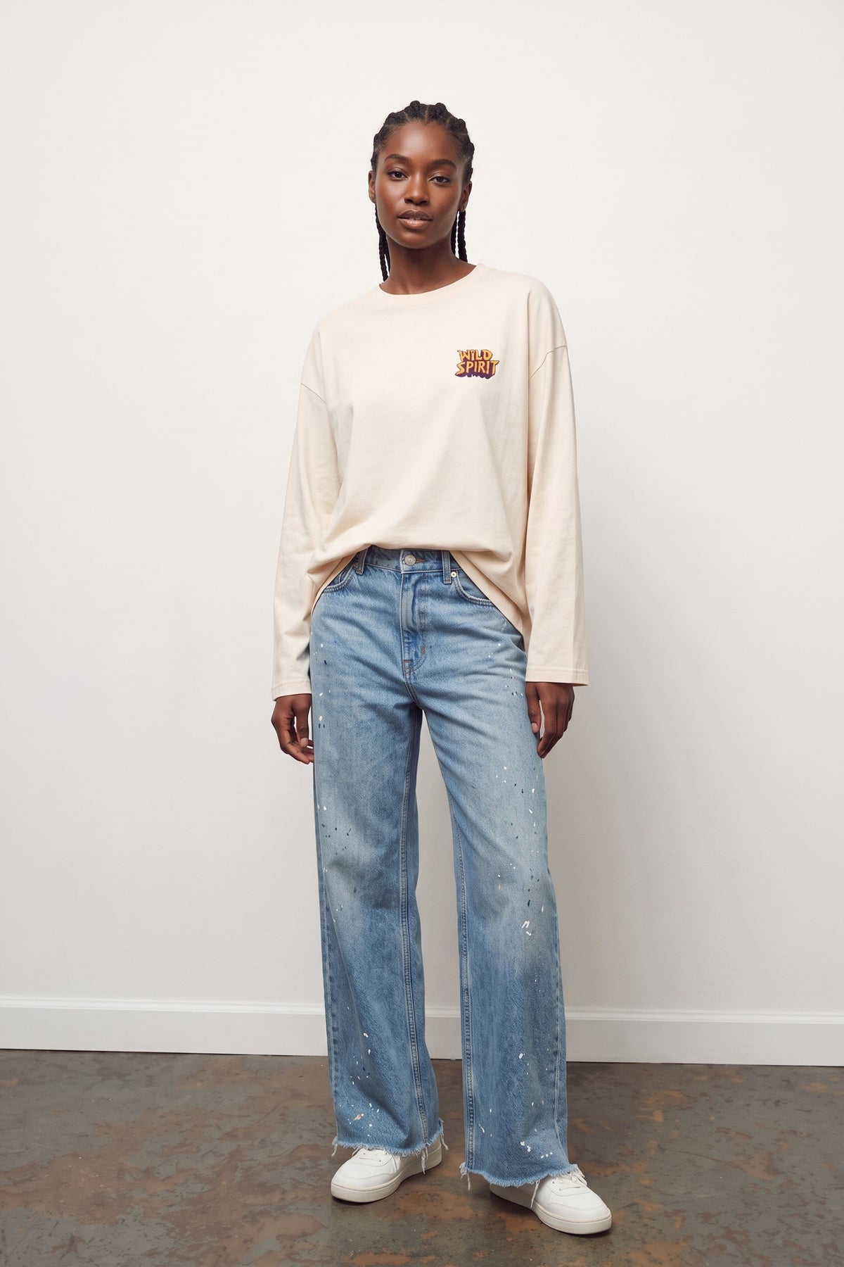 Tiger Long Sleeve T-Shirt - Butter — 1
