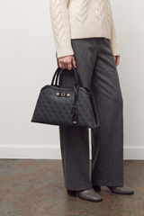 Lindsey Girlfriend Satchel - Coal Logo