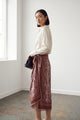 Patterned Maxi Skirt - Dark Brown