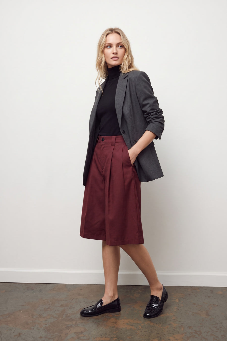 Bermuda Shorts - Burgundy