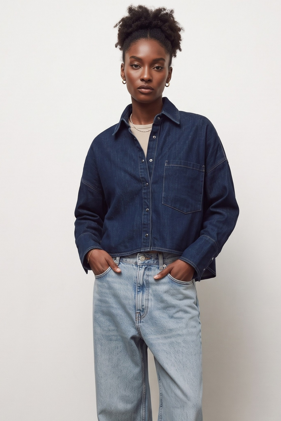 Camicia Cropped - Lavaggio Zero