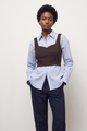 Striped Shirt Solid Color - Light Blue