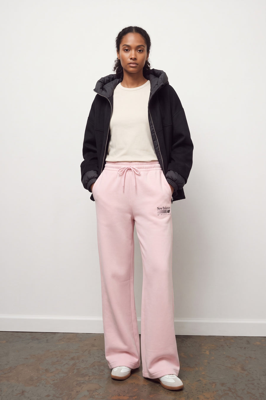 Trackside Fleece Pant - Pink Chalk