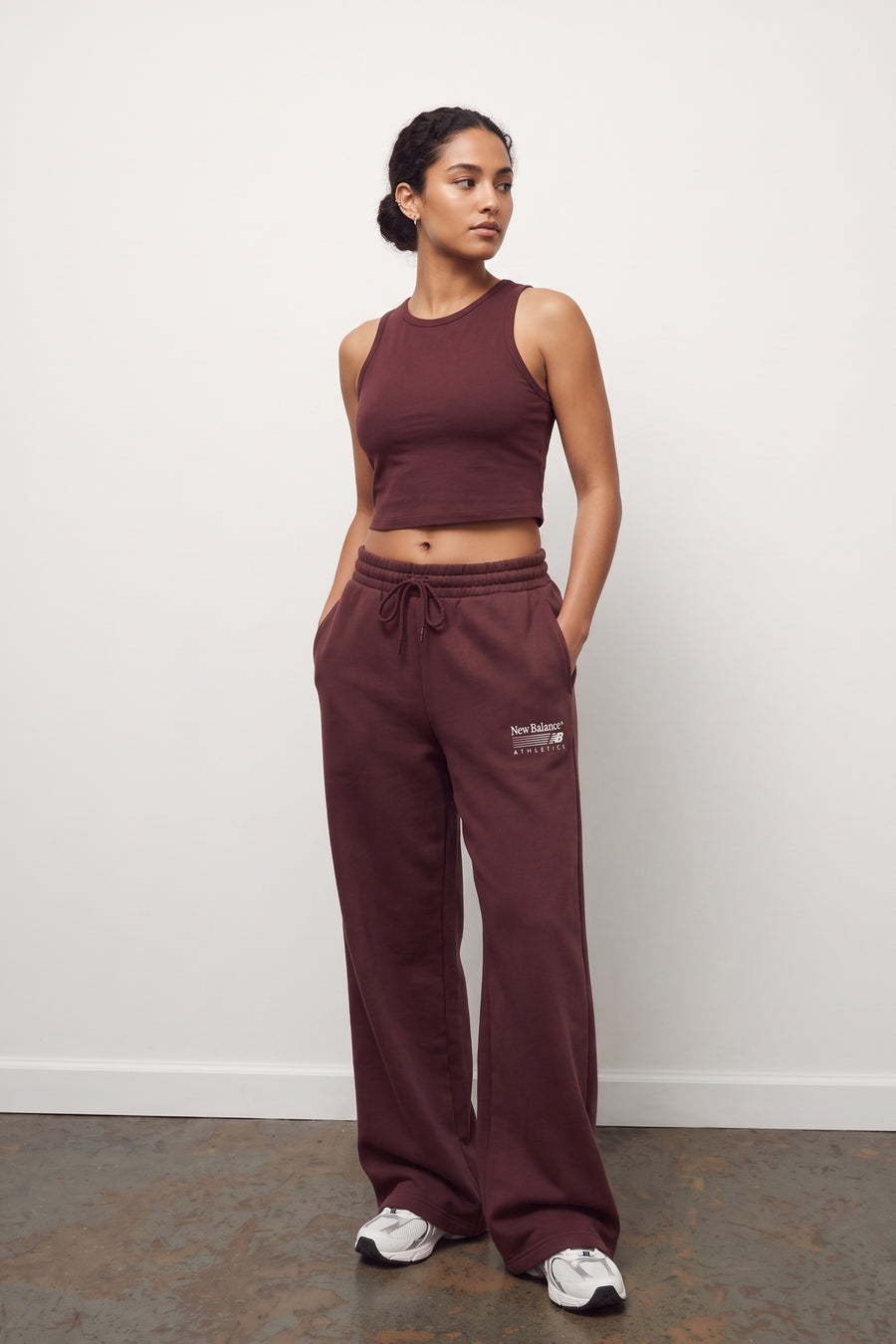 Trackside Fleece Pant - Cherry Leather