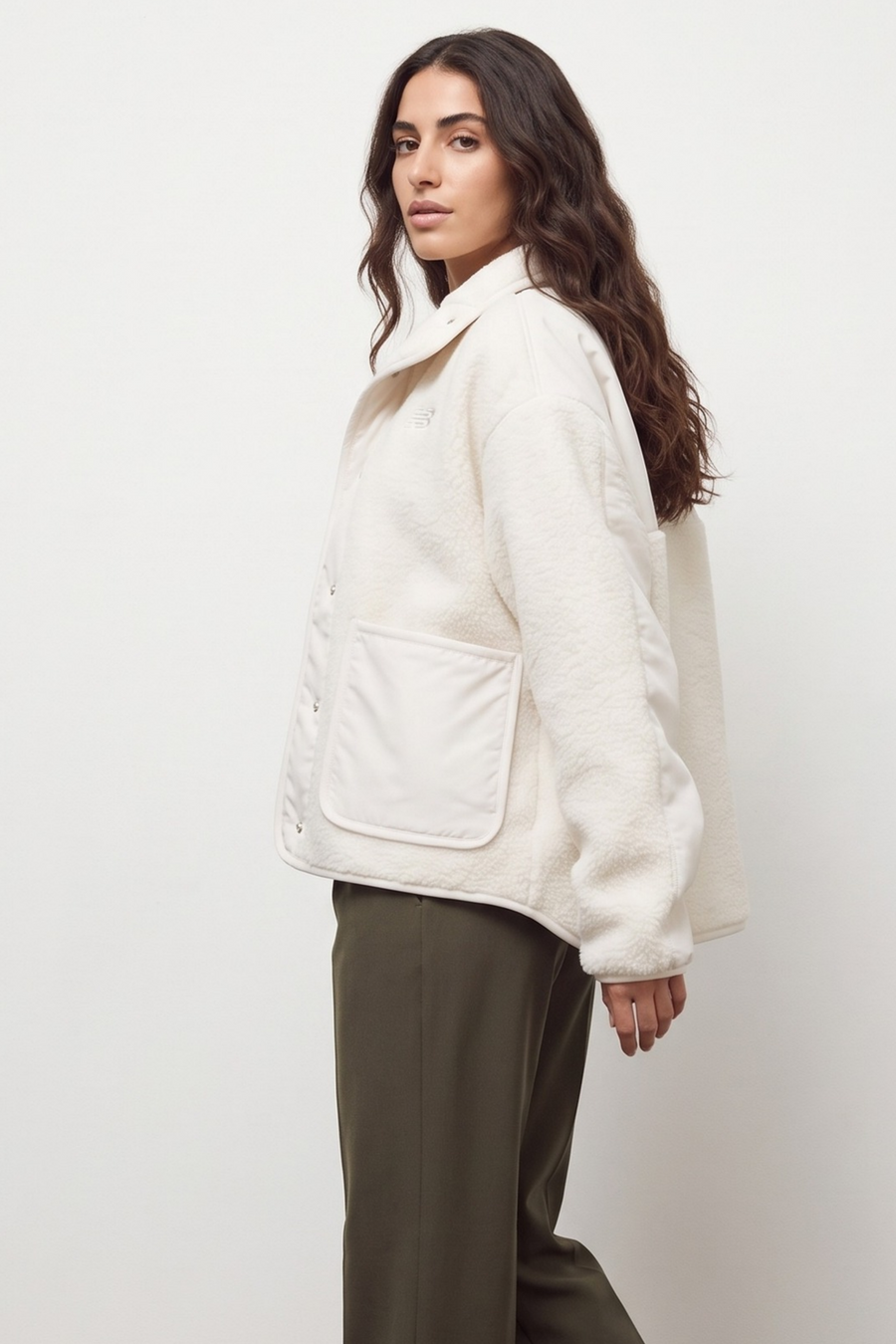 High Pile Fleece Jacket - Linen