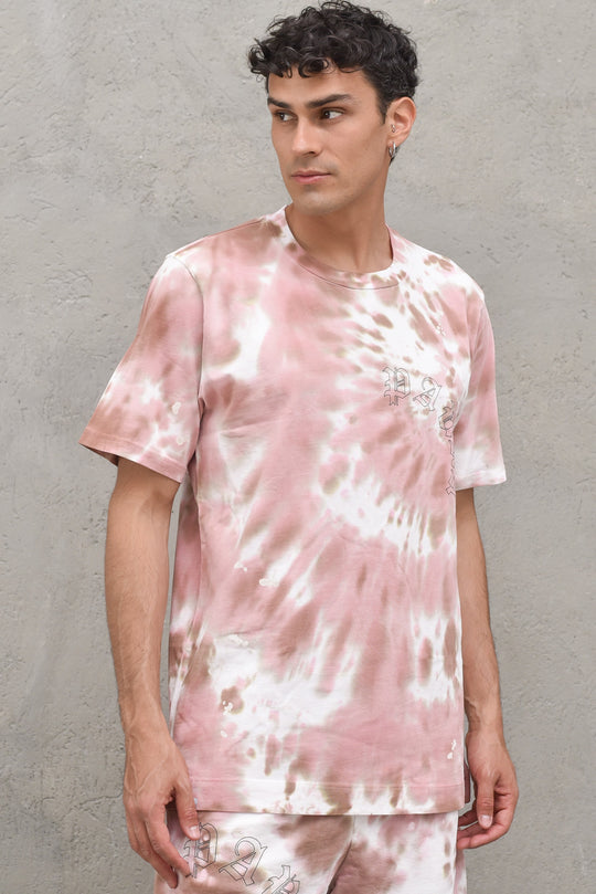 Marek T-Shirt - Light Brown Tie Dye