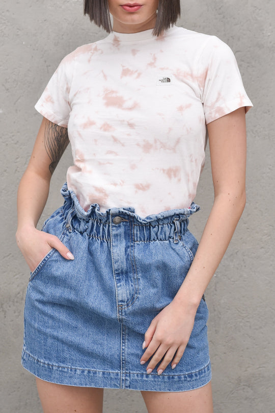 W Tie Dye Tonal Tee - Evening Sand Pink Wash