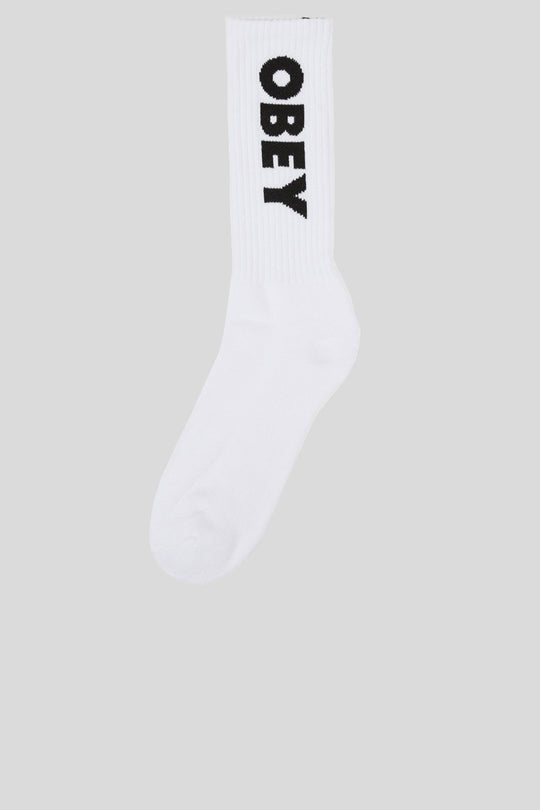 Obey Flash Socks - White