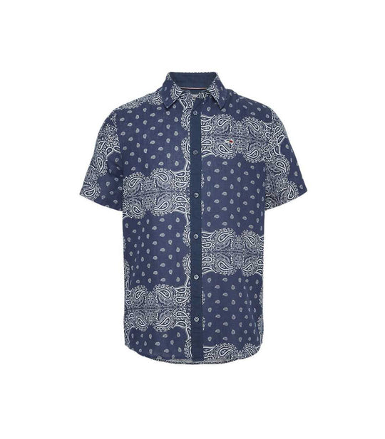 Tjm Bandana Print Sh - Blue Bandana Print
