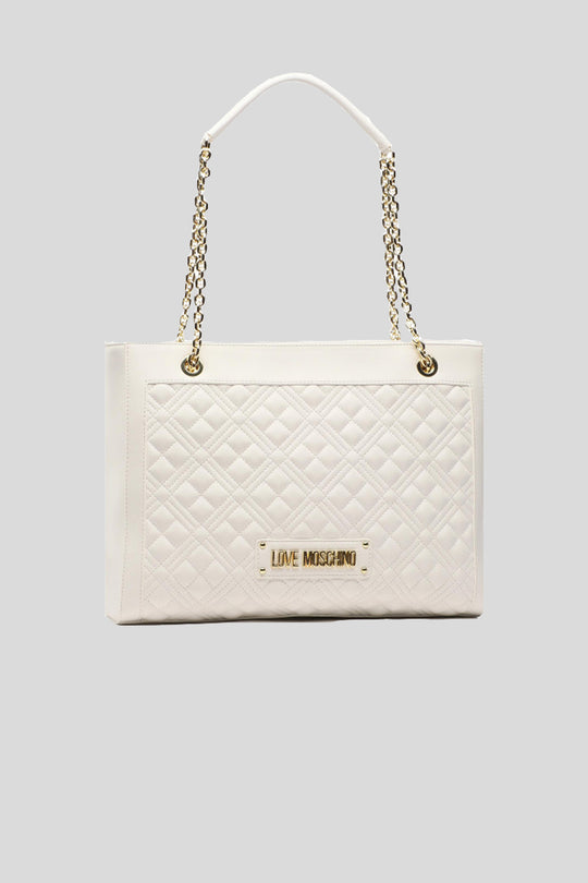 Borsa Quilted Nappa Pu - Bianco