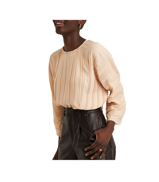 Pleated Open Back Top - Pink