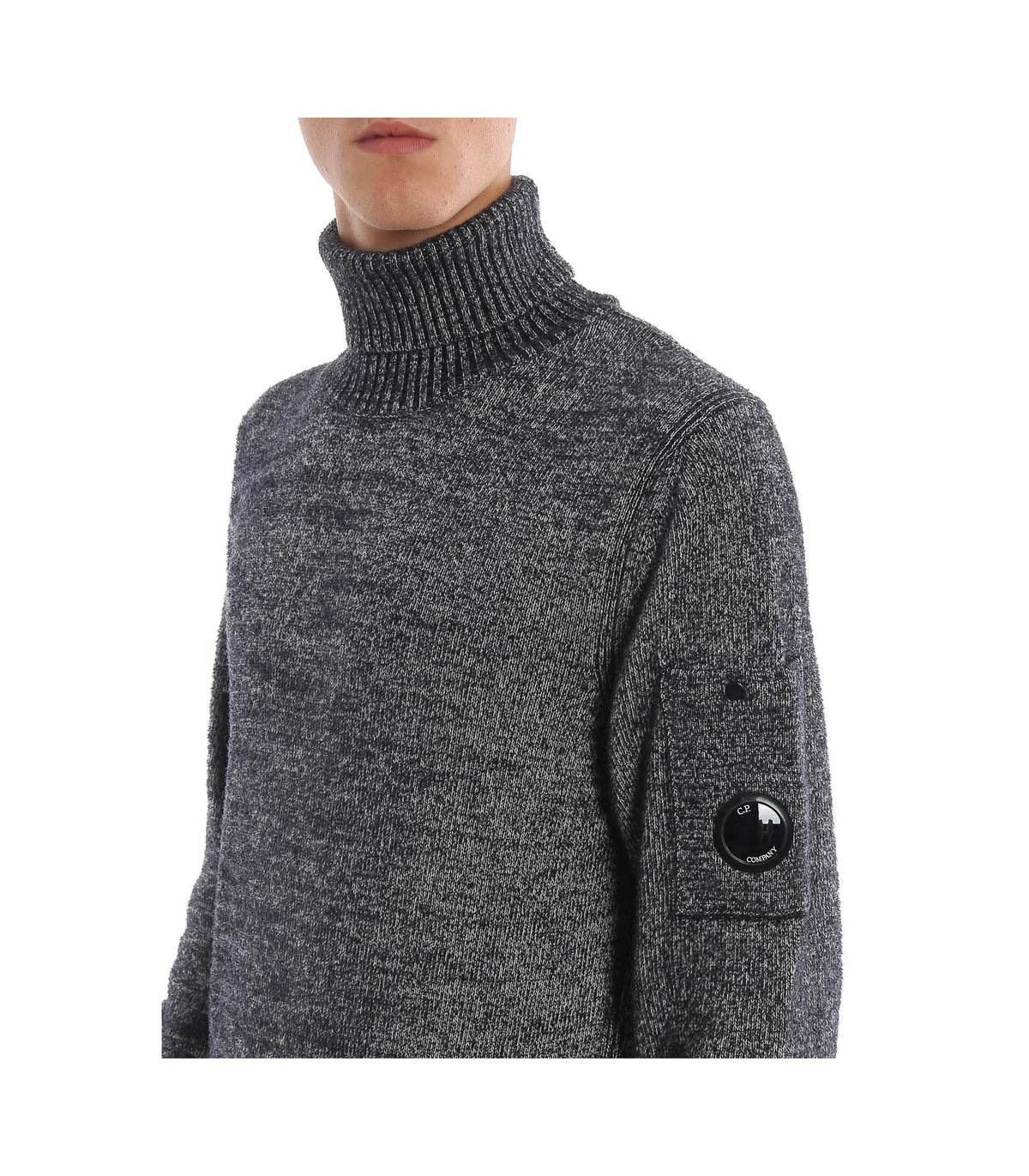 Turtle Neck Fleece Knit - Cement — 2