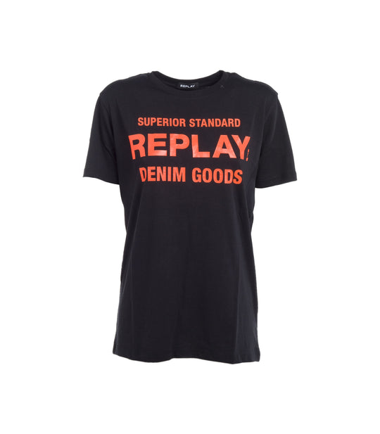 T-SHIRT REPLAY - BLACK