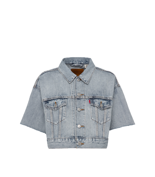 Crop dad truck jacket