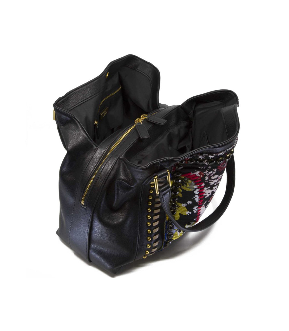 Sunflower Boston Bag Tessuto + Ecopelle - Combi Black — 4