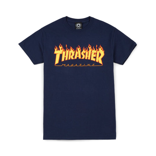 Thrasher Flame T-Shirt - Navy