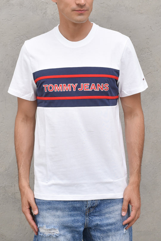 Tjm Stripe Colorblock Tee - White Multi