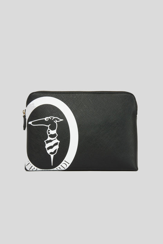 Pre Logo Pop Beauty Case Md Saffiano - Pu Black