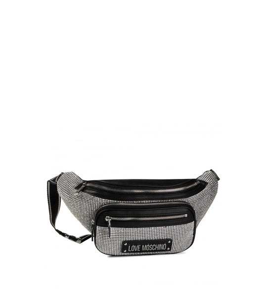 Borsa Pu - Nero + Crystal Argento