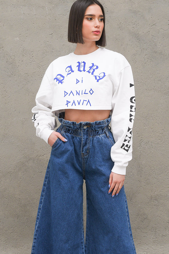 Gigi Crop T-Shirt - White Icarus