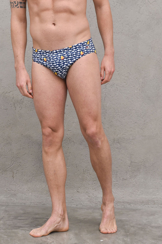 Lycra Printed Brief - Ducky In Shark61