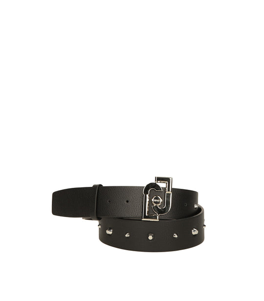 Cintura 4 cm Logo - Nero