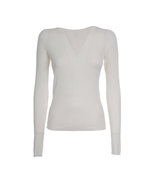 Girocollo Motivo Coste - Panna