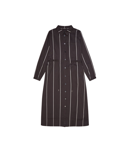 Nikita Short Dress - Black/Off White Stripe